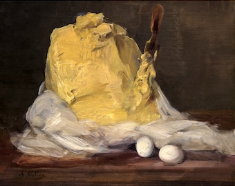 Antoine Vollon, Mound of Butter, 1875 | Art Print | Canvas Print | Fine Art Poster | Art Reproduction | Archival Giclee | Gift Wrapped