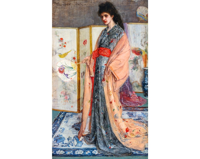 James Whistler, The Princess from the Land of Porcelain, 1865 | Art Print | Canvas Print | Fine Art Poster | Art Reproduction | Archival