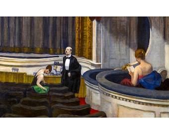 Edward Hopper, Two on the Aisle, 1927 | Art Print | Canvas Print | Fine Art Poster | Art Reproduction | Archival Giclee | Gift Wrapped
