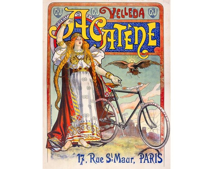 Acatène Velleda, Germanic priestess | Art Print | Canvas Print | Fine Art Poster | Art Reproduction | Archival Giclee | Gift Wrapped