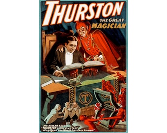 Thurston, The Great Magician | Art Print | Canvas Print | Fine Art Poster | Art Reproduction | Archival Giclee | Gift Wrapped