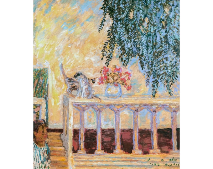 Pierre Bonnard, Cats on the Railing, 1909 | Art Print | Canvas Print | Fine Art Poster | Art Reproduction | Archival Giclee | Bonnard Cats