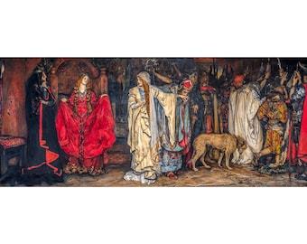 Edwin Austin Abbey, King Lear, Act I, Scene I, 1898 | Art Print | Canvas Print | Fine Art Poster | Art Reproduction | Archival Giclee | Gift