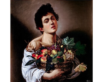 Caravaggio, Boy with a Basket of Fruit, 1593 | Art Print | Canvas Print | Fine Art Poster | Art Reproduction | Archival Giclee | Gift Wrap
