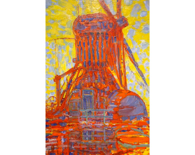 Piet Mondrian, Mill in The Sun, 1908 | Art Print | Canvas Print | Fine Art Poster | Art Reproduction | Archival Giclee | Gift Wrapped