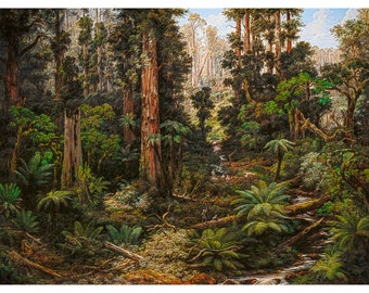Isaac Whitehead, In the Sassafras Valley, Victoria, 1875 | Art Print | Canvas Print | Fine Art Poster | Art Reproduction | Archival Giclee