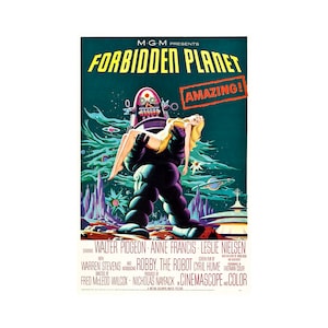 Forbidden Planet, Film Poster | Art Print | Canvas Print | Fine Art Poster | Art Reproduction | Archival Giclee | Gift Wrapped