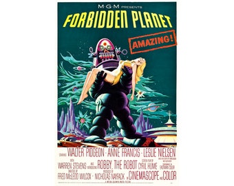 Forbidden Planet, Film Poster | Art Print | Canvas Print | Fine Art Poster | Art Reproduction | Archival Giclee | Gift Wrapped
