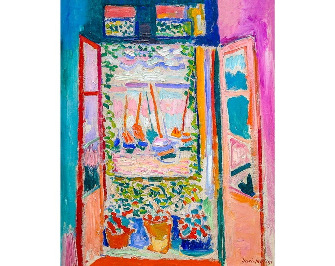 Henri Matisse, Open Window, Collioure, 1905 | Art Print | Canvas Print | Fine Art Poster | Art Reproduction | Archival Giclee | Gift Wrapped