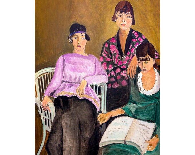 Henri Matisse, The Three Sisters, Les Trois Soeurs, 1917 | Art Print | Canvas Print | Art Reproduction | Archival Giclee | Gift Wrapped Art