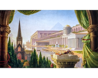 Thomas Cole, Architect’s Dream, 1840 | Art Print | Canvas Print | Fine Art Poster | Art Reproduction | Archival Giclee | Gift Wrapped