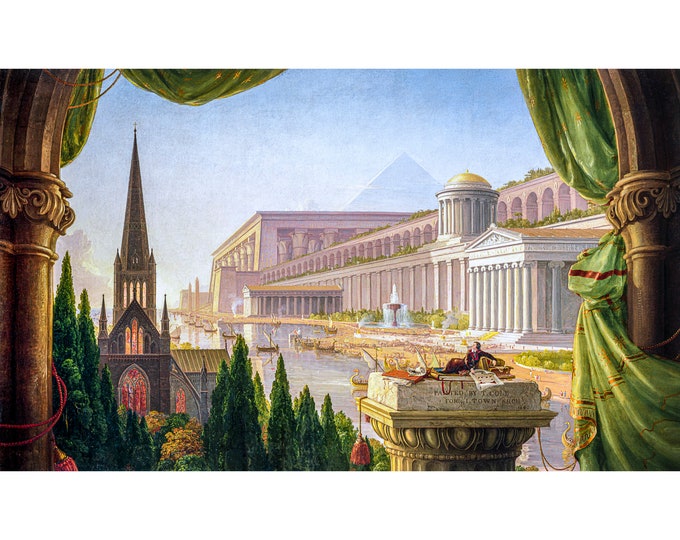 Thomas Cole, Architect’s Dream, 1840 | Art Print | Canvas Print | Fine Art Poster | Art Reproduction | Archival Giclee | Gift Wrapped