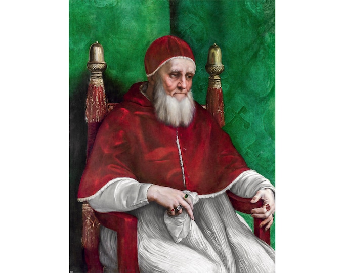 Raphael, Portrait of Pope Julius II, 1511 | Art Print | Canvas Print | Fine Art Poster | Art Reproduction | Archival Giclee | Gift Wrapped