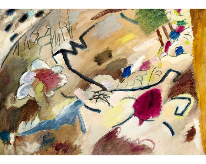 Wassily Kandinsky, Improvisation mit Pferden (Studie für Improvisation 20), 1911 | Art Print | Canvas Print | Fine Art Poster | Art