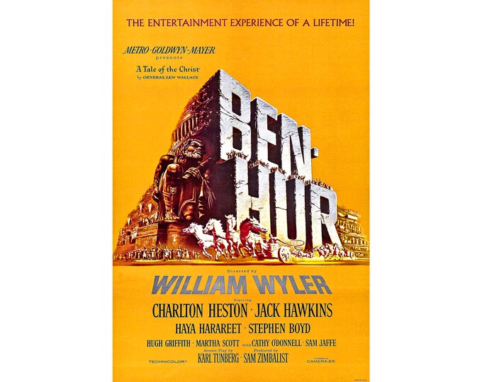 Ben Hur, Film Poster, William Wyler, A Tale of the Christ | Art Print | Canvas Print | Fine Art Poster | Art Reproduction | Archival Giclee