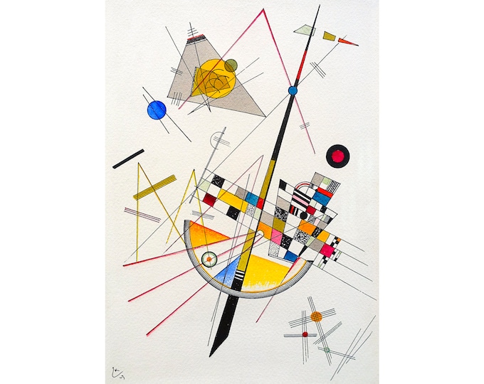 Wassily Kandinsky, Delicate Tension, 1923 | Art Print | Canvas Print | Fine Art Poster | Art Reproduction | Archival Giclee | Gift Wrapped