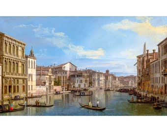 Canaletto, The Grand Canal in Venice from Palazzo Flangini to Campo San Marcuola, 1738 | Art Print | Canvas Print | Fine Art Poster | Art