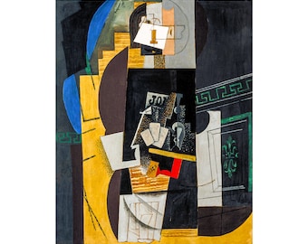 Pablo Picasso, Card Player, 1914 | Art Print | Canvas Print | Fine Art Poster | Art Reproduction | Archival Giclee | Gift Wrapped