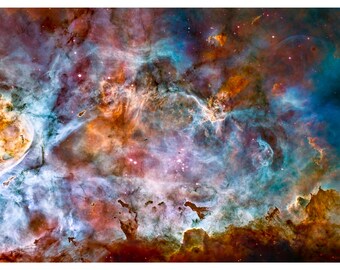 Carina Nebula Clouds, NASA Space Art | Art Print | Canvas Print | Fine Art Poster | Art Reproduction | Archival Giclee | Gift Wrapped