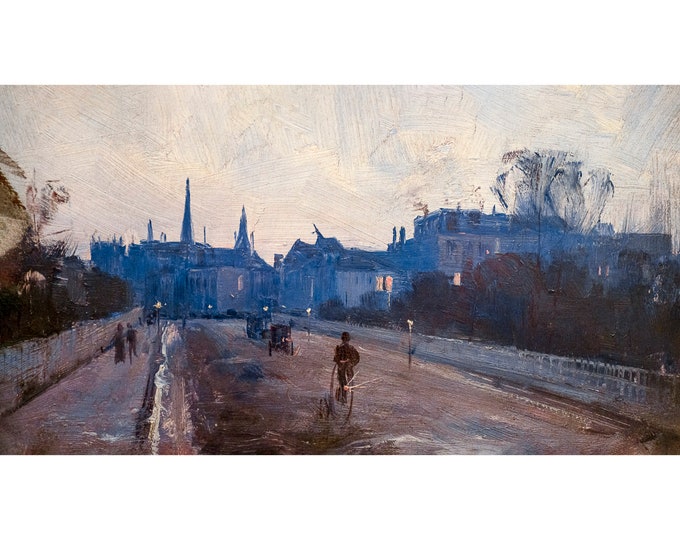 Arthur Streeton, Twilight East Melbourne, 1889 | Art Print | Canvas Print | Fine Art Poster | Art Reproduction | Archival Giclee | Gift Wrap