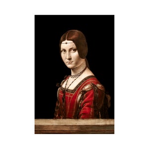 Leonardo da Vinci, Portrait of an Unknown Woman, 1499 | Art Print | Canvas Print | Fine Art Poster | Art Reproduction | Archival Giclee