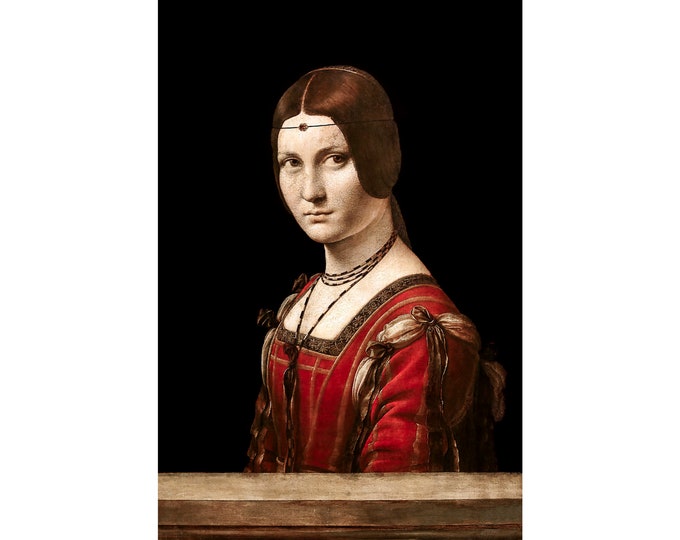 Leonardo da Vinci, Portrait of an Unknown Woman, 1499 | Art Print | Canvas Print | Fine Art Poster | Art Reproduction | Archival Giclee