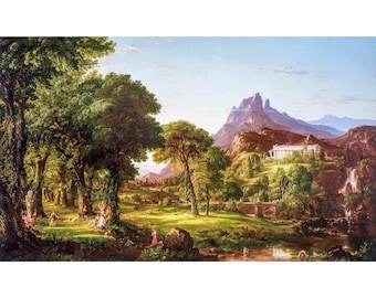 Thomas Cole, Dream of Arcadia, 1838 | Art Print | Canvas Print | Fine Art Poster | Art Reproduction | Archival Giclee | Gift Wrapped
