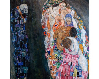 Gustav Klimt, Death and Life, 1915 | Art Print | Canvas Print | Fine Art Poster | Art Reproduction | Archival Giclee | Gift Wrapped