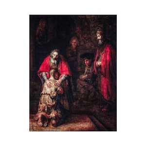 Rembrandt, The Return of the Prodigal Son, 1668 | Art Print | Canvas Print | Fine Art Poster | Art Reproduction | Archival Giclee | Gift