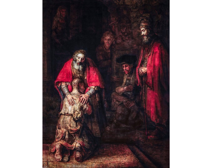 Rembrandt, The Return of the Prodigal Son, 1668 | Art Print | Canvas Print | Fine Art Poster | Art Reproduction | Archival Giclee | Gift