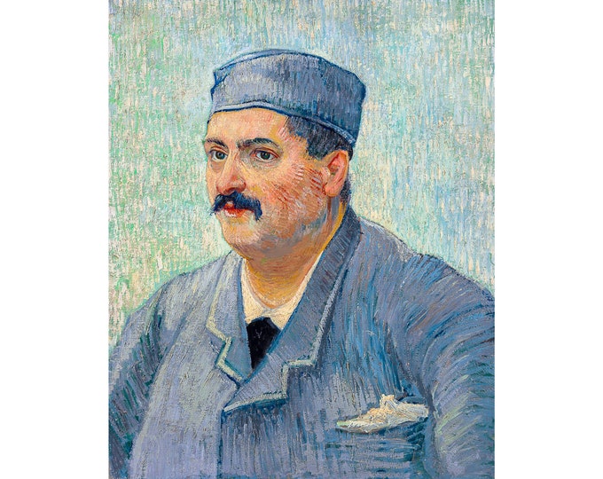 Van Gogh, Portrait of Etienne-Lucien Martin, 1887 | Art Print | Canvas Print | Fine Art Poster | Art Reproduction | Archival Giclee | Gift