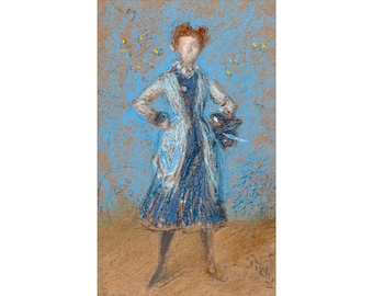 James Whistler, The Blue Girl, 1874 | Art Print | Canvas Print | Fine Art Poster | Art Reproduction | Archival Giclee | Gift Wrapped