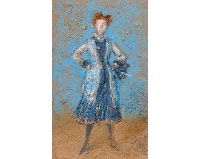 James Whistler, The Blue Girl, 1874 | Art Print | Canvas Print | Fine Art Poster | Art Reproduction | Archival Giclee | Gift Wrapped