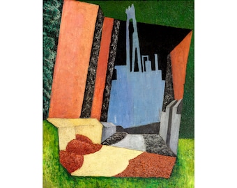 Diego Rivera, Urban Landscape, 1916 | Art Print | Canvas Print | Fine Art Poster | Art Reproduction | Archival Giclee | Gift Wrapped