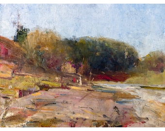 Charles Conder, On the River Yarra, near Heidelberg, Victoria, 1890 | Art Print | Canvas Print | Fine Art Poster | Art Reproduction