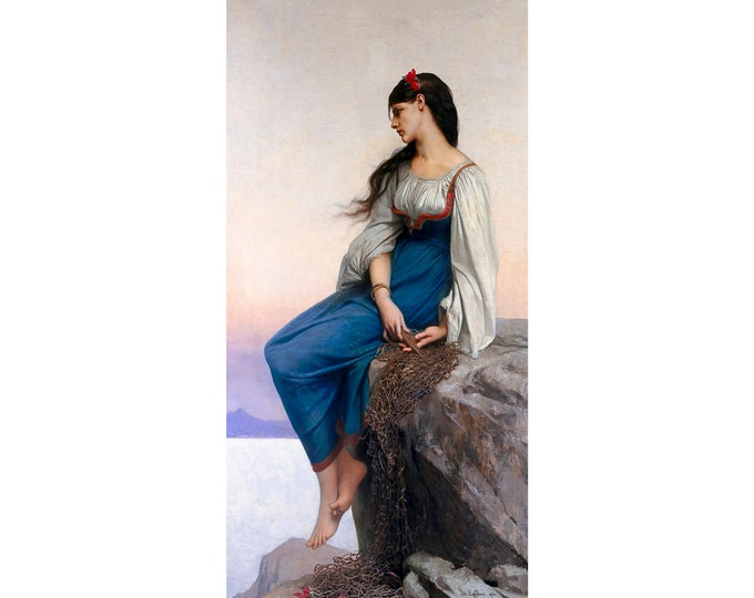 Jules Lefebvre, Graziella, 1878 | Art Print | Canvas Print | Fine Art Poster | Art Reproduction | Archival Giclee | Gift Wrapped