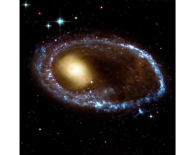Ring Galaxy, NASA Space Art | Art Print | Canvas Print | Fine Art Poster | Art Reproduction | Archival Giclee | Gift Wrapped