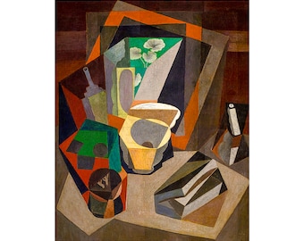 Diego Rivera, Still Life with Utensils, 1917 | Art Print | Canvas Print | Fine Art Poster | Art Reproduction | Archival Giclee | Gift Wrap
