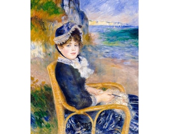Renoir, By the Seashore, 1883 | Art Print | Canvas Print | Fine Art Poster | Art Reproduction | Archival Giclee | Gift Wrapped