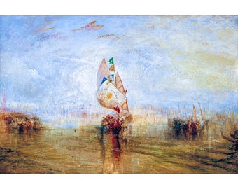 J. M. W. Turner, The Sun of Venice Going to Sea, 1843 | Art Print | Canvas Print | Fine Art Poster | Art Reproduction | Archival Giclee