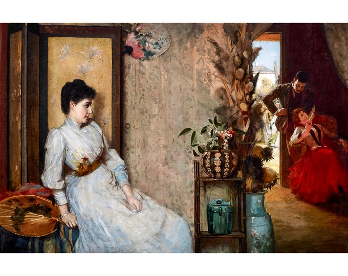 Tom Roberts, Jealousy, 1889 | Art Print | Canvas Print | Fine Art Poster | Art Reproduction | Archival Giclee | Gift Wrapped