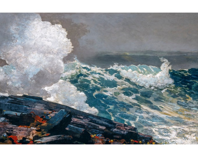 Winslow Homer, Northeaster, 1895 | Art Print | Canvas Print | Fine Art Poster | Art Reproduction | Archival Giclee | Gift Wrapped