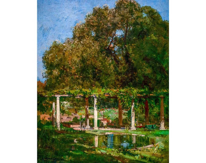 Arthur Streeton, Toorak Garden, 1936 | Art Print | Canvas Print | Fine Art Poster | Art Reproduction | Archival Giclee | Gift Wrapped