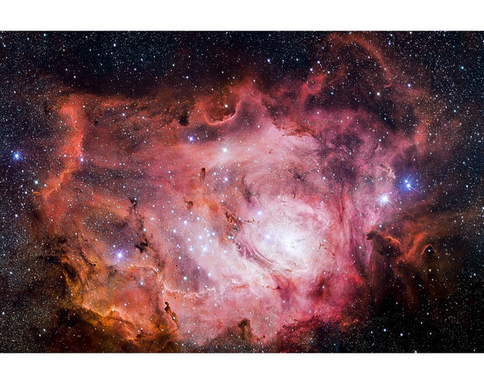 Lagoon Nebula, VST Space Art | Art Print | Canvas Print | Fine Art Poster | Art Reproduction | Archival Giclee | Gift Wrapped
