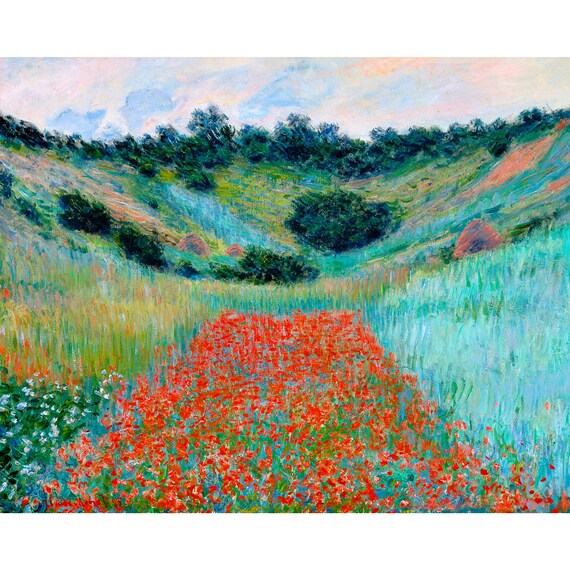 クロード・モネPoppy Field in a Hollow near Give Poppy Field in a Hollow near Giverny, 1885 by Claude Monet