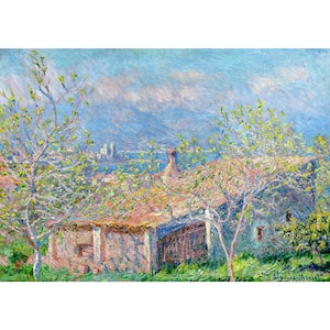 Claude Monet, Gardener&#39;s House at Antibes, 1888 | Art Print | Canvas Print | Fine Art Poster | Art Reproduction | Archival Giclee | Gift