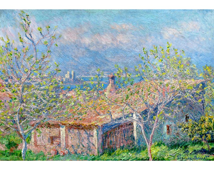 Claude Monet, Gardener's House at Antibes, 1888 | Art Print | Canvas Print | Fine Art Poster | Art Reproduction | Archival Giclee | Gift