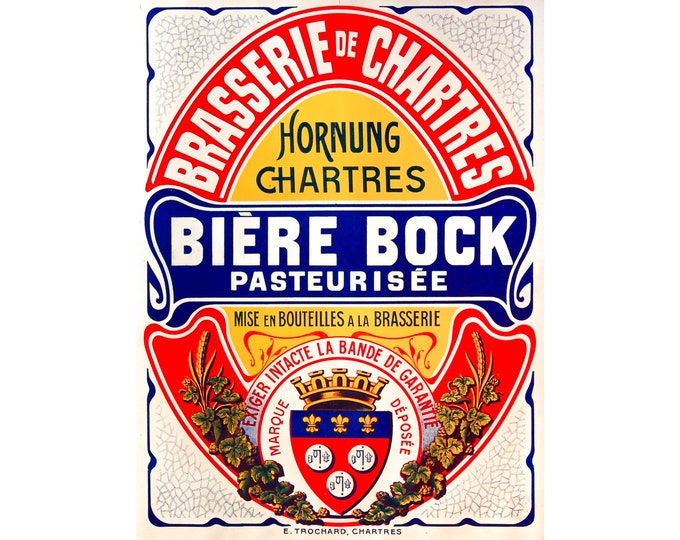 Musée Européen de la Bière, beer advertising poster | Art Print | Canvas Print | Fine Art Poster | Art Reproduction | Archival Giclee | Gift