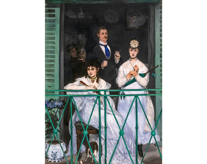 Edouard Manet, The Balcony, 1868 | Art Print | Canvas Print | Fine Art Poster | Art Reproduction | Archival Giclee | Gift Wrapped