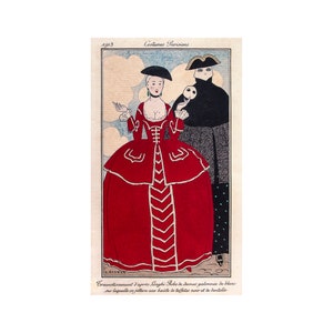 George Barbier, Costumes Parisiens No.56, 1913 | Art Print | Canvas Print | Fine Art Poster | Art Reproduction | Archival Giclee | Gift Wrap